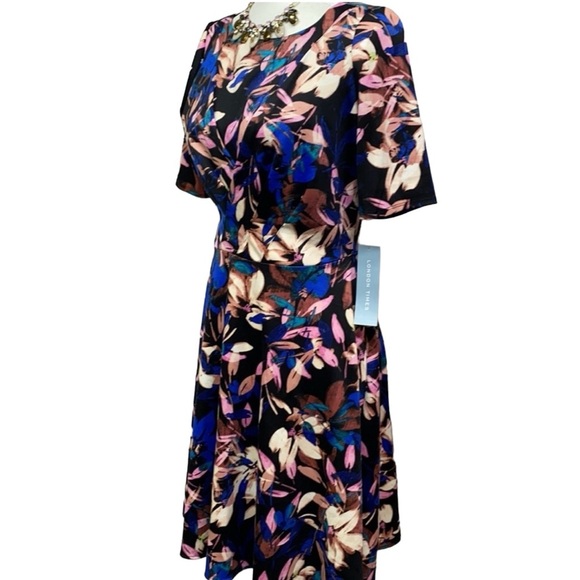 London Times Surplice Wrap Front Floral Print - Picture 5 of 6